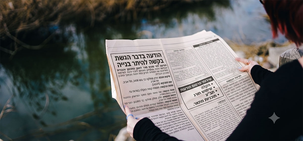 באיזה עיתון חובה לפרסם היתרי בנייה?